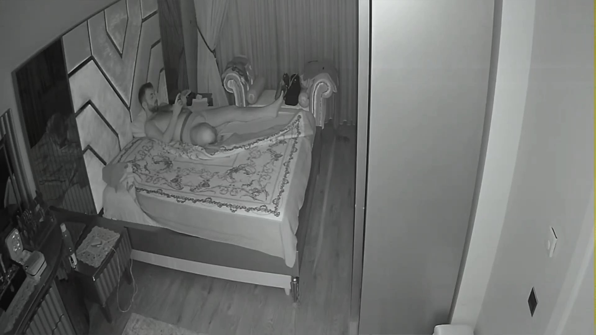 Asian Teen 18+ Caught on IP Camera Bedroom Sex