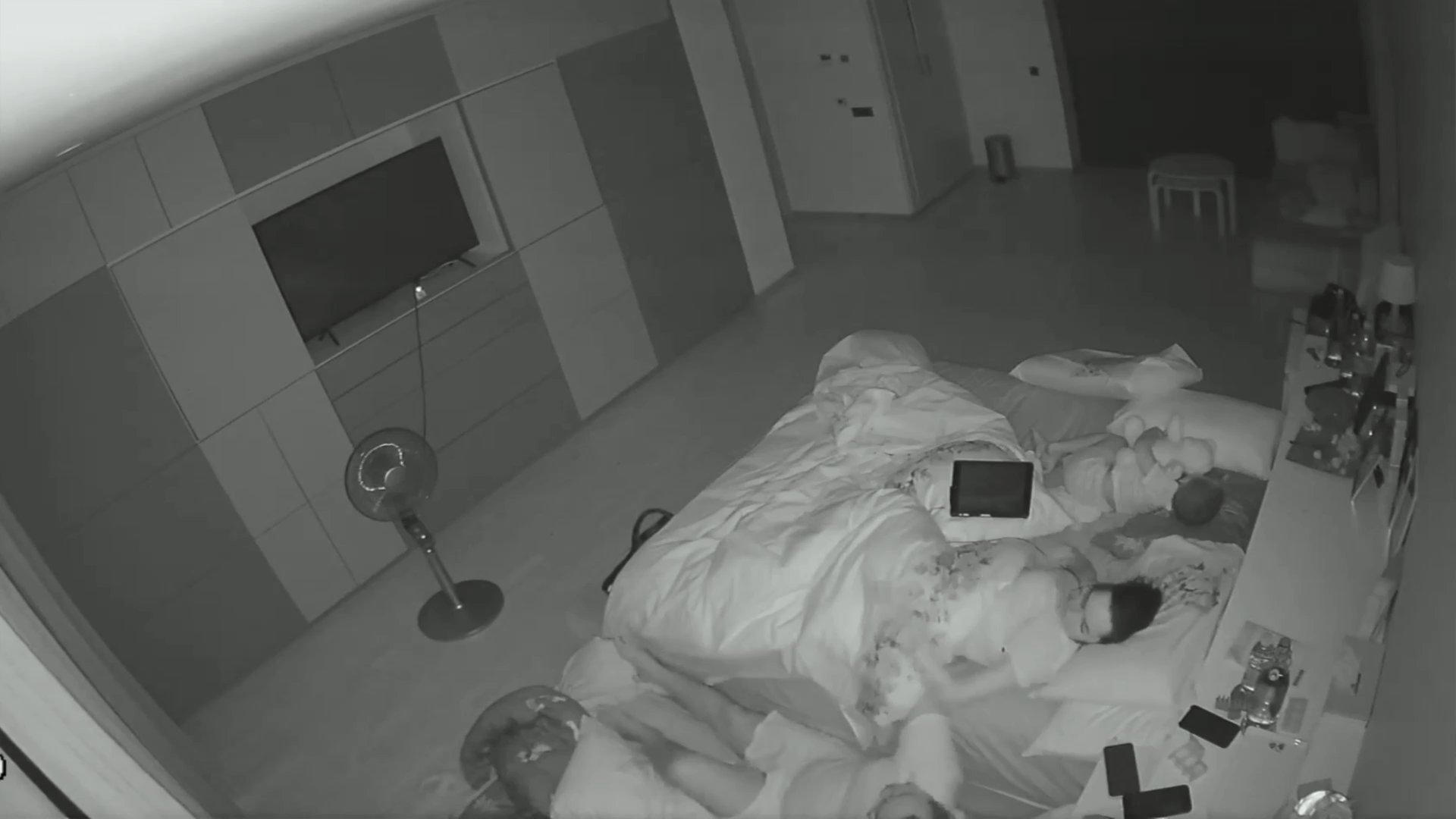 Real Home IP Camera Couple Night Sex - Surveillance Footage