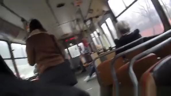 Girl Expression on Hard cock in the public bus