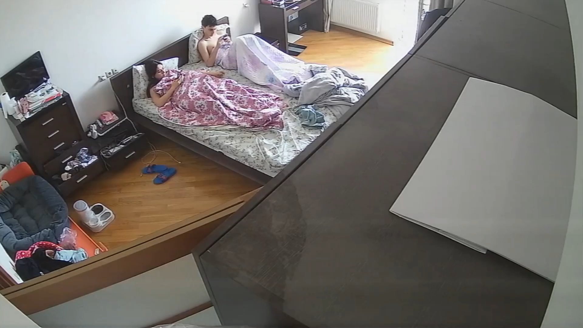 Hot Blonde MILF Hotel Room IP Camera Sex - Full Recording