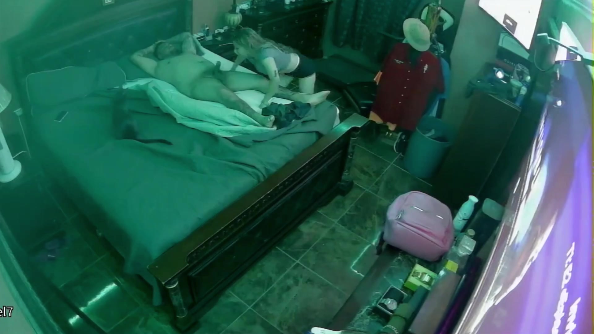 Bedroom Solo Session Caught on IP Camera 510